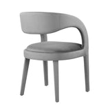Pinnacle Gray Performance Velvet Dining Chair (Set of 2) - Ornate Home