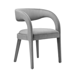 Pinnacle Gray Performance Velvet Dining Chair (Set of 2) - Ornate Home