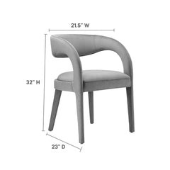 Pinnacle Gray Performance Velvet Dining Chair (Set of 2) - Ornate Home