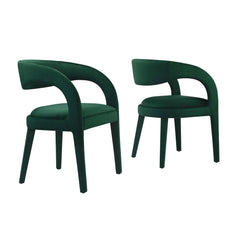 Pinnacle Green Performance Velvet Dining Chair (Set of 2) - Ornate Home