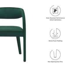Pinnacle Green Performance Velvet Dining Chair (Set of 2) - Ornate Home