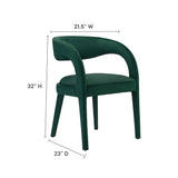 Pinnacle Green Performance Velvet Dining Chair (Set of 2) - Ornate Home