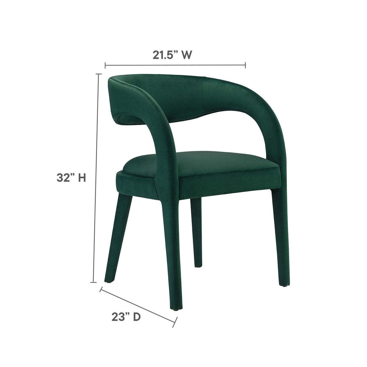 Pinnacle Green Performance Velvet Dining Chair (Set of 2) - Ornate Home