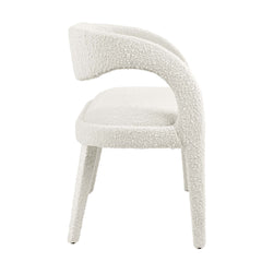 Pinnacle Ivory Boucle Fabric Accent Bench - Ornate Home