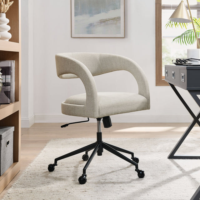 Pinnacle Linen Upholstered Office Chair - Ornate Home