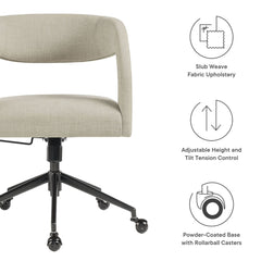 Pinnacle Linen Upholstered Office Chair - Ornate Home