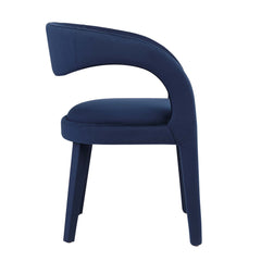 Pinnacle Midnight Blue Performance Velvet Dining Chair (Set of 2) - Ornate Home