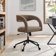 Pinnacle Mocha Upholstered Office Chair - Ornate Home