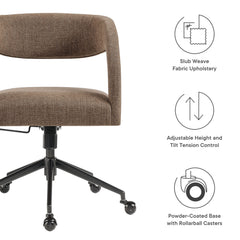 Pinnacle Mocha Upholstered Office Chair - Ornate Home
