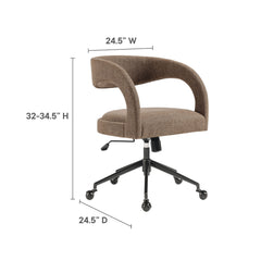 Pinnacle Mocha Upholstered Office Chair - Ornate Home