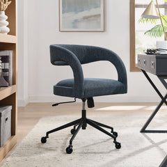 Pinnacle Slate Blue Upholstered Office Chair - Ornate Home