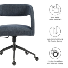 Pinnacle Slate Blue Upholstered Office Chair - Ornate Home
