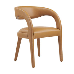 Pinnacle Tan Vegan Leather Dining Chair (Set of 2) - Ornate Home