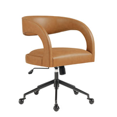 Pinnacle Tan Vegan Leather Office Chair - Ornate Home