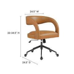 Pinnacle Tan Vegan Leather Office Chair - Ornate Home