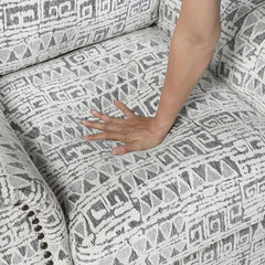 Pinnacle White Swivel Chair - Ornate Home