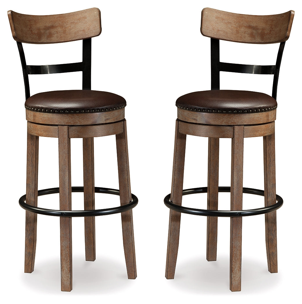 Pinnadel Grayish Brown Bar Height Bar Stool (Set of 2) (Online Special Price) - Ornate Home