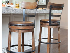Pinnadel Light Brown Bar Height Bar Chair - Ornate Home