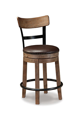 Pinnadel Light Brown Counter Height Bar Chair (Online Special Price) - Ornate Home