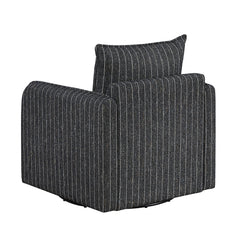 Pinstripe Green Swivel Chair - Ornate Home