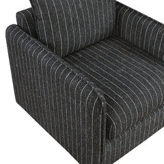 Pinstripe Green Swivel Chair - Ornate Home