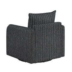 Pinstripe Green Swivel Chair - Ornate Home