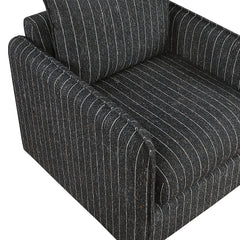 Pinstripe Green Swivel Chair - Ornate Home