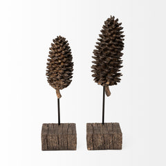 Pinterra Brown Small Resin Pinecone Replica - Ornate Home
