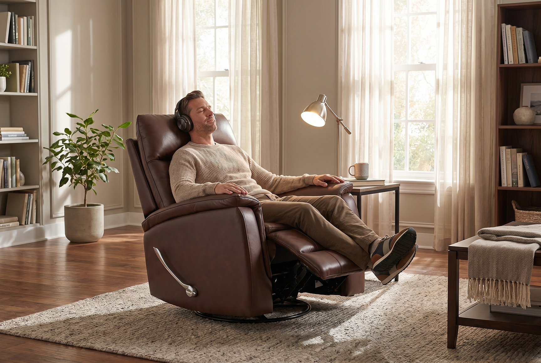 Pioneer Brown Manual Recliner - Ornate Home
