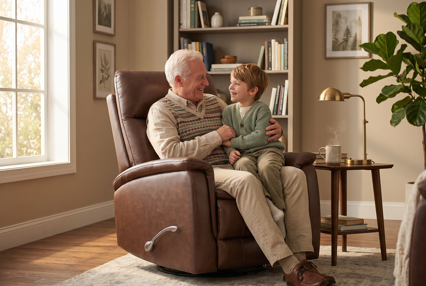 Pioneer Brown Manual Recliner - Ornate Home