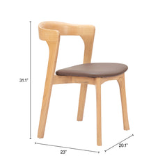 Pioro Brown & Natural Dining Chair (Set of 2) - Ornate Home