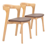 Pioro Brown & Natural Dining Chair (Set of 2) - Ornate Home