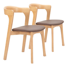 Pioro Brown & Natural Dining Chair (Set of 2) - Ornate Home