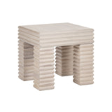 Piper Cream End Table - Ornate Home