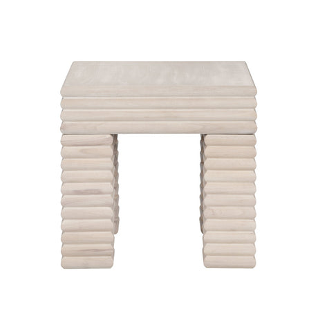 Piper Cream End Table - Ornate Home