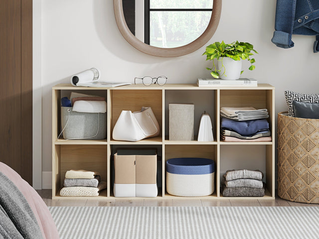 Piperton Tan Eight Cube Organizer (Online Special Price) - Ornate Home