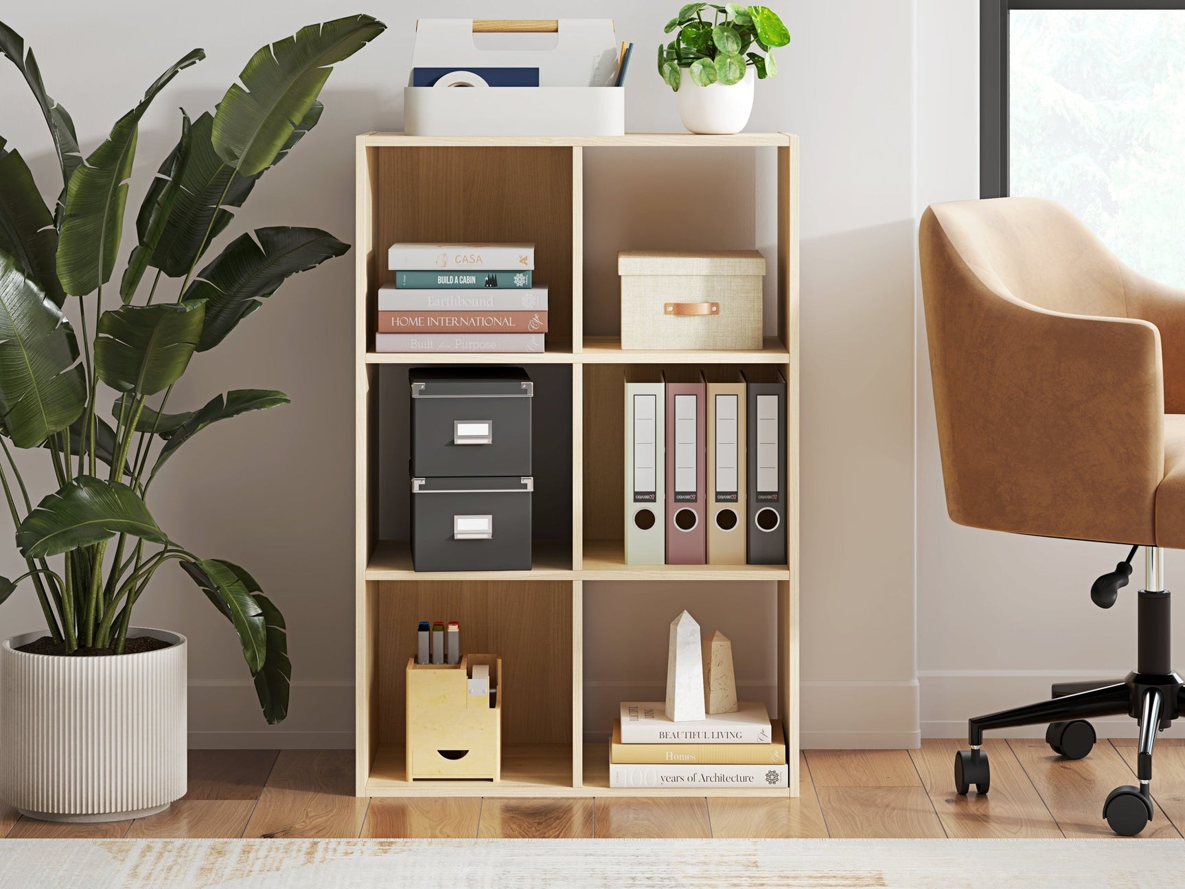 Piperton Tan Six Cube Organizer (Online Special Price) - Ornate Home