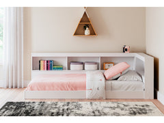 Piperton White Twin Bookcase Storage Youth Bed - Ornate Home