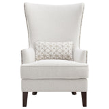 Pippin Latte Upholstered High Wingback Accent Chair - Ornate Home