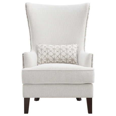 Pippin Latte Upholstered High Wingback Accent Chair - Ornate Home