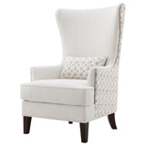 Pippin Latte Upholstered High Wingback Accent Chair - Ornate Home