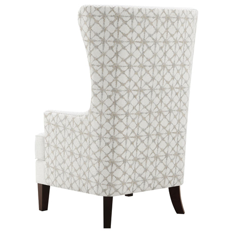 Pippin Latte Upholstered High Wingback Accent Chair - Ornate Home