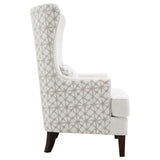 Pippin Latte Upholstered High Wingback Accent Chair - Ornate Home
