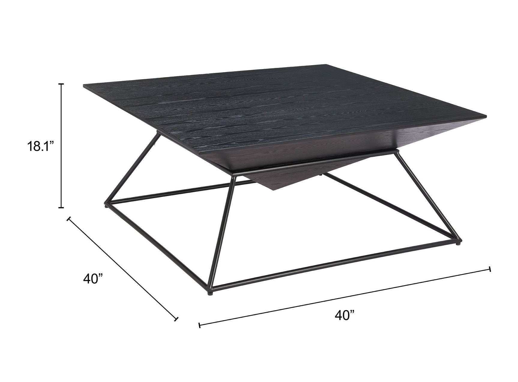 Pira Black Coffee Table - Ornate Home