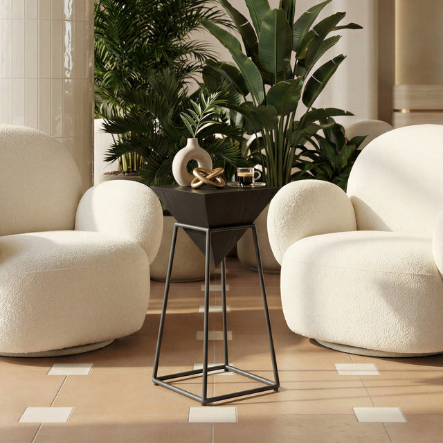 Pira Black Side Table - Ornate Home