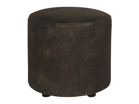 Pisa Brown Leather Ottoman - Ornate Home