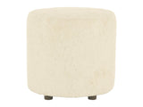 Pisa White/Cream Fabric Ottoman - Ornate Home