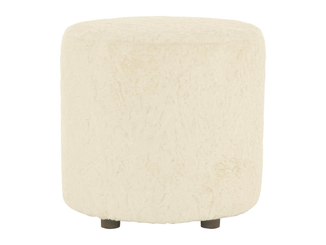 Pisa White/Cream Fabric Ottoman - Ornate Home