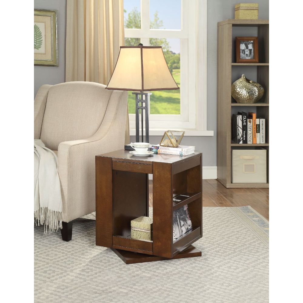 Pisanio Espresso End Table - Ornate Home