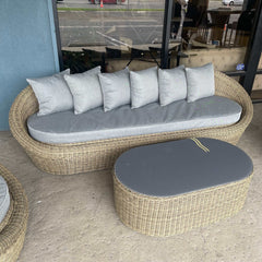 Pismo Gray Outdoor Seating Group w/ Coffee Table / 4pc - Ornate Home